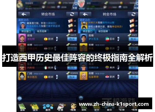 打造西甲历史最佳阵容的终极指南全解析