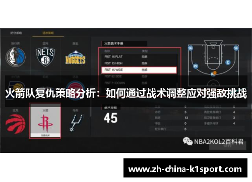 火箭队复仇策略分析:如何通过战术调整应对强敌挑战 火箭队复仇策略分析:如何通过战术调整应对强敌挑战